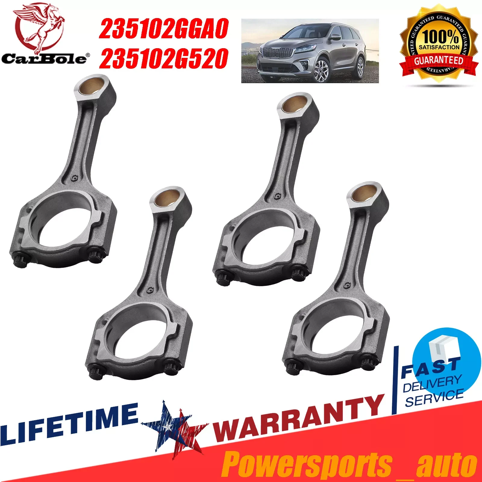 

Carbole 235102GGA0 235102G520 Connecting Rod For 11-19 Santa Fe Sport Sonata Tucson 2.4L