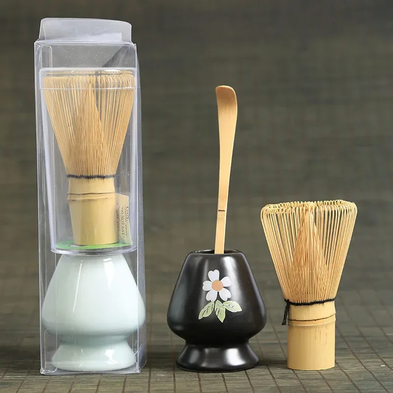 

Matcha Tool Traditional Tea Set Bamboo Whisk Scoop Ceramic Matcha Bowl Traditional Indoor Handmade Ceremony Tea-making Tools