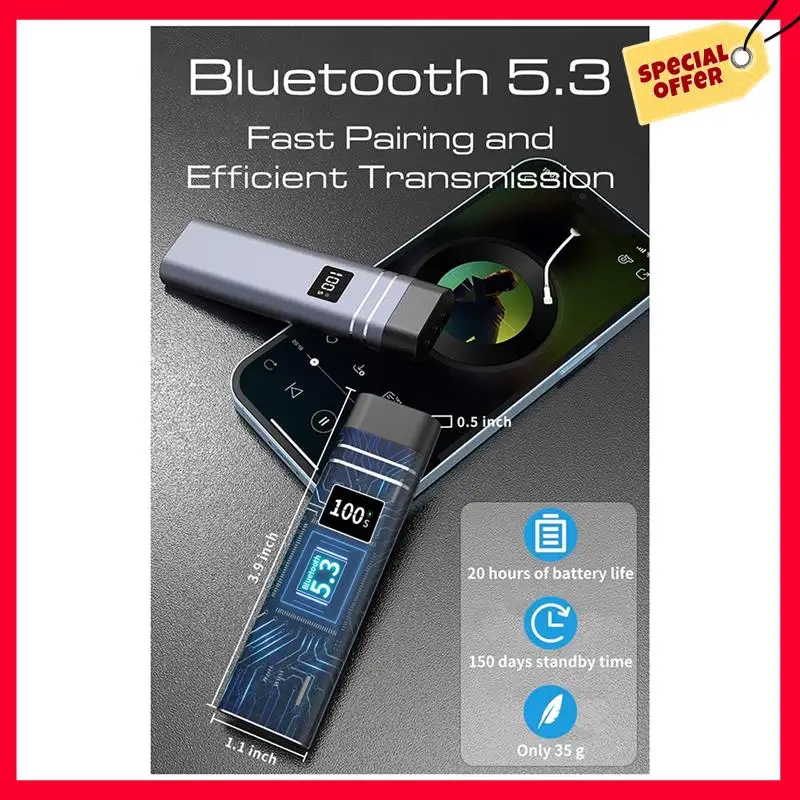 

-A25M Bluetooth 5.3 Bone Conductioon Pillow Speaker,Under Pillow Speaker With Led Display,Stereo Sound White Noise Machine