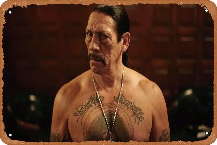 Recluso # El ascenso de Danny Trejo, Danny Trejo, 4k, Películas # 16097Letrero decorativo divertido de metal, 12x8 pulgadas, cartel de metal divertido
