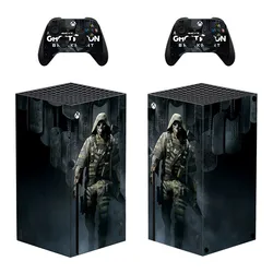 Ghost Style Xbox Series X Skin Sticker for Console & 2 Controllers Decal Vinyl Protective Skins Style 1