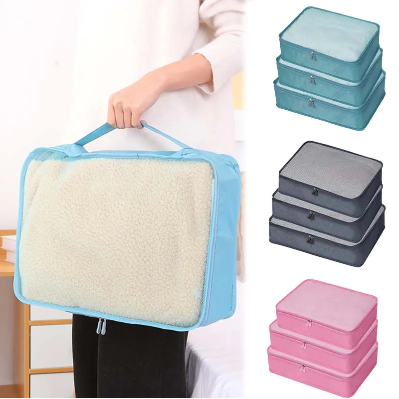 

1/3pcs Travel Compressible Packing Multifunction Travel Storage Bag Waterproof Suitcase Portable Luggage Organizer 3 Size S M L