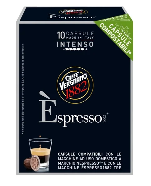 Kapseln für Intenso Nespresso-Maschine 10-tlg. -Caffe Vergnano