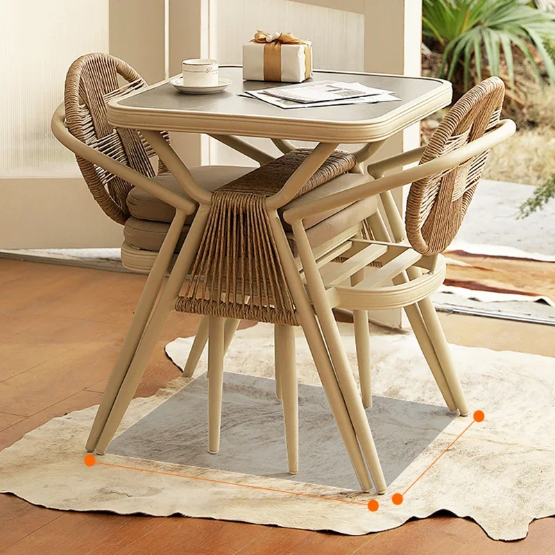 

Balcony Rattan Chair Outdoor Tables Minimalist Luxury Modern Armchair Outdoor Tables Backyard Patio Jardin Mobiliario Furniture