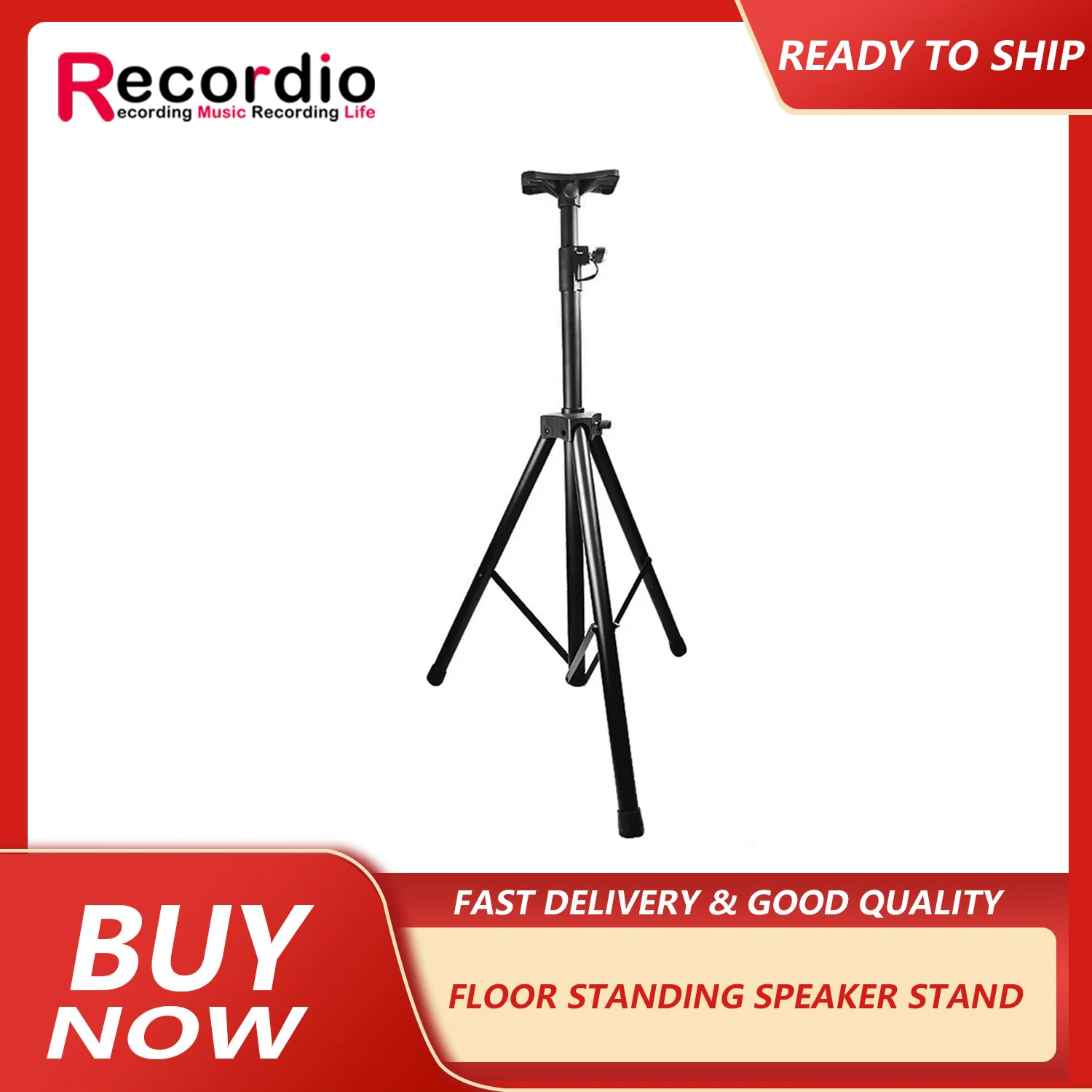 GAZ-610 Portable Folding Speaker Tripod Adjustable Height Tripod Professional Speaker Stand