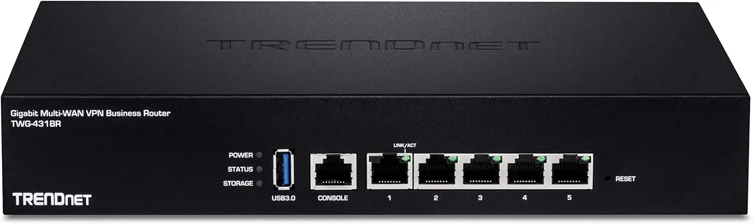 جهاز توجيه Gigabit Multi-WAN VPN Business، TWG-431BR، 5 منافذ جيجابت، 1 × منفذ وحدة التحكم، QoS،