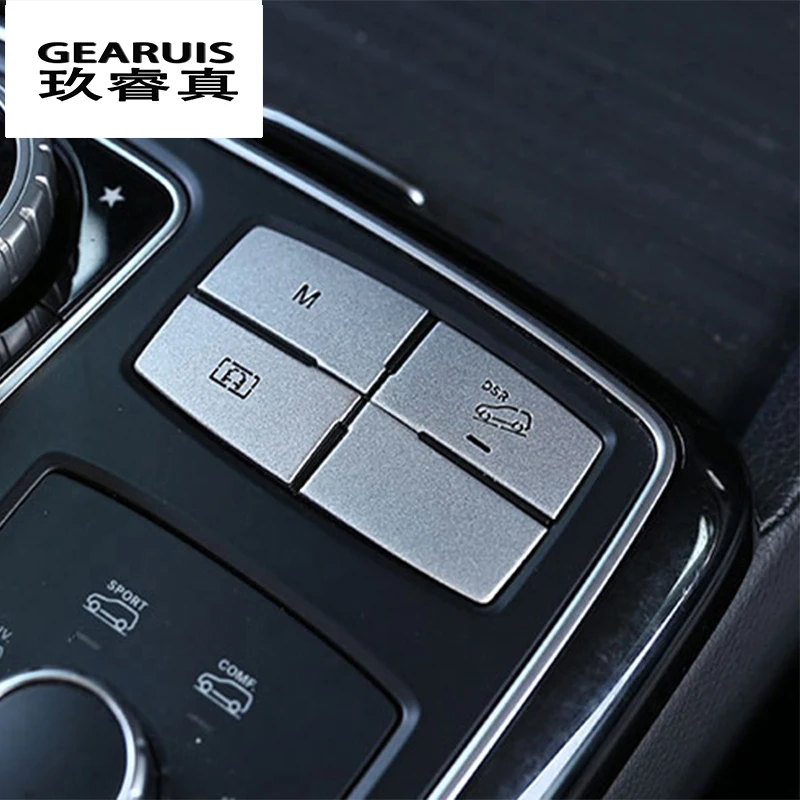 Car Control multimedia Suspension system Button switch Cover Sticker for Mercedes Benz ML GL GLE GLS class X166 W166 Accessories