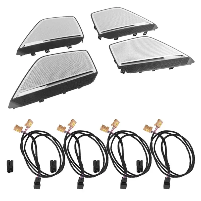 Car Speaker Cover Accessories For A6 C8 A7 Door Trim Panel 30 Colors LED Light Emission Speaker Cover-Y79A