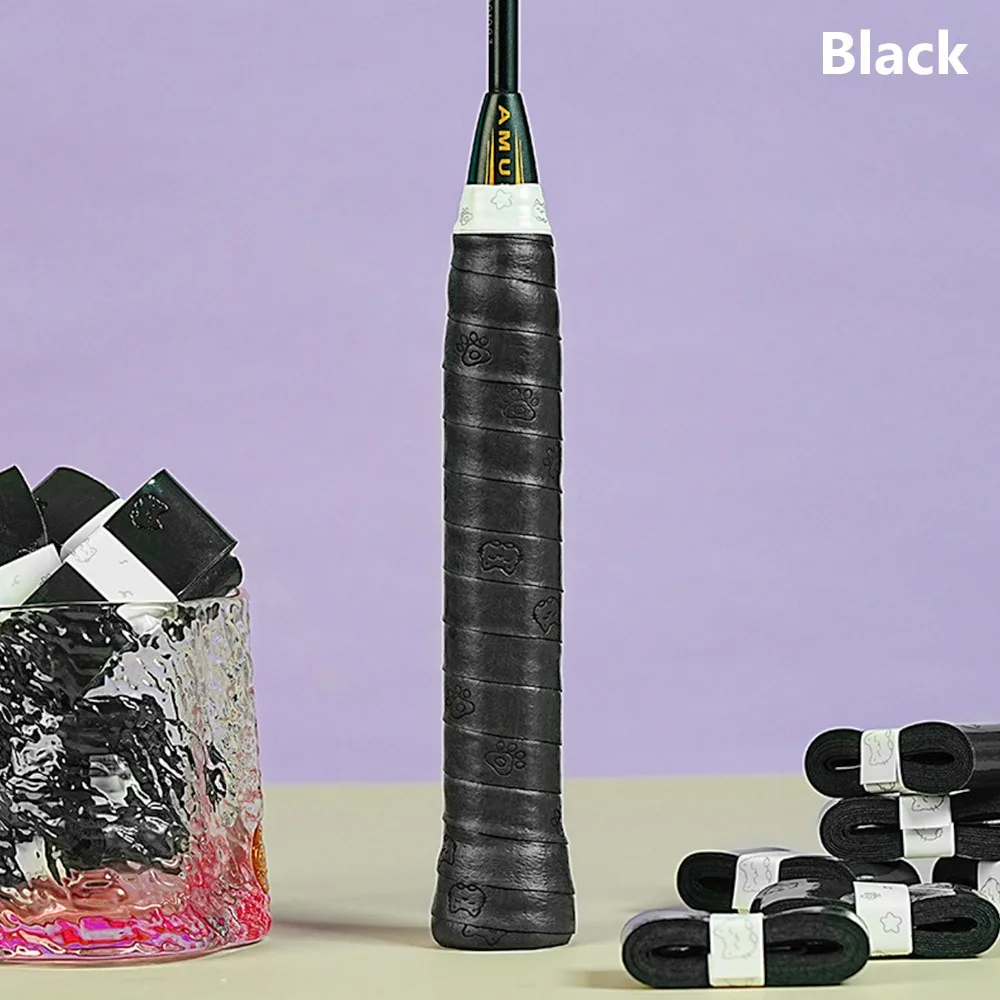 

1 шт. противоскользящая лента для захвата 1,15 м дышащая повязка для бадминтона с рисунком кошачьей лапы, впитывающая пот ручка, гель