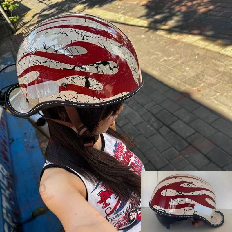 new-cycling-helmet-retro-style-men's-and-women's-summer-half-helmets-dot-certified-outdoor-cycling-helmet