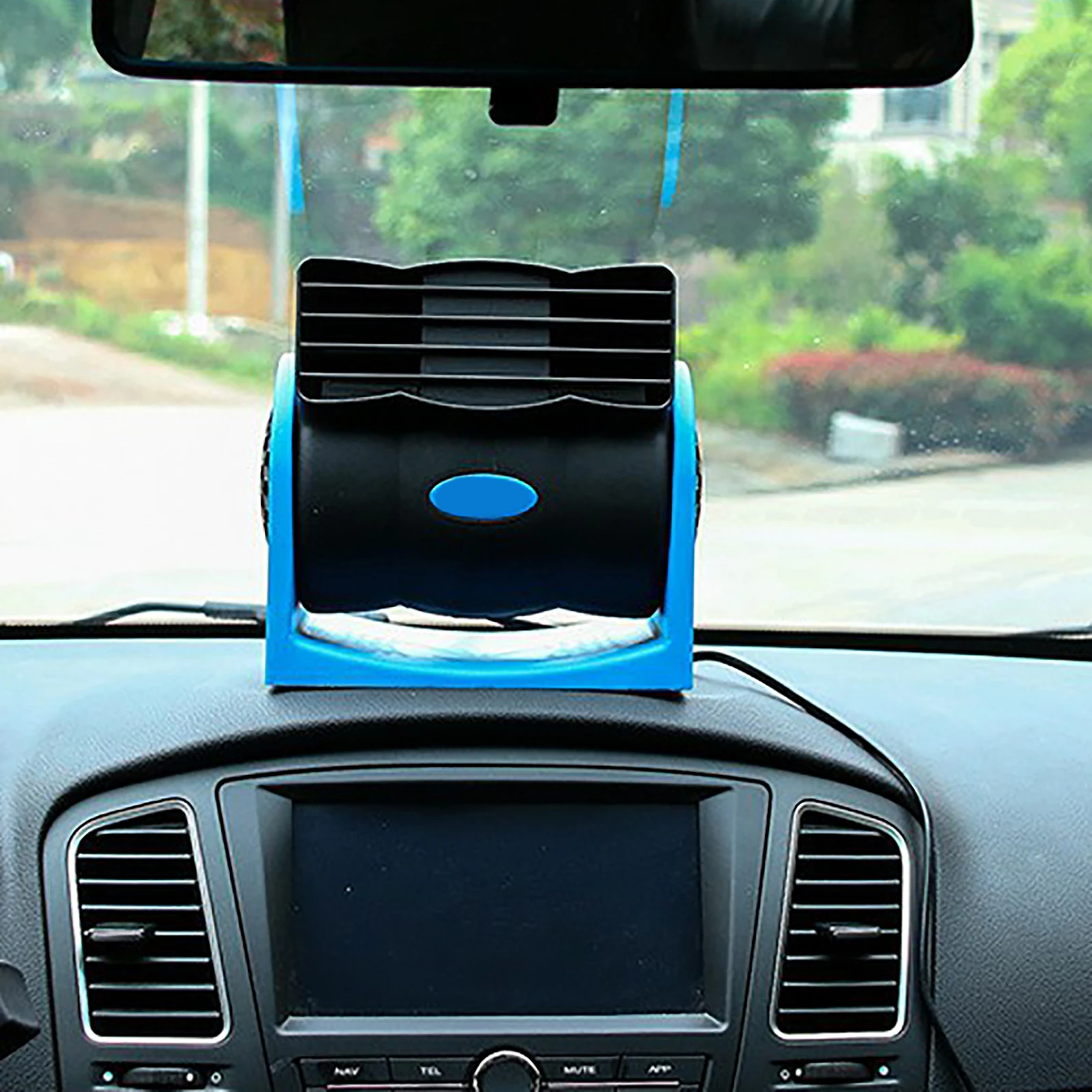 

12/24V Portable Air Conditioning Cooling Fan Electric USB Car Fan 2 Speed Adjustable Strong Wind Air Circulator Fans