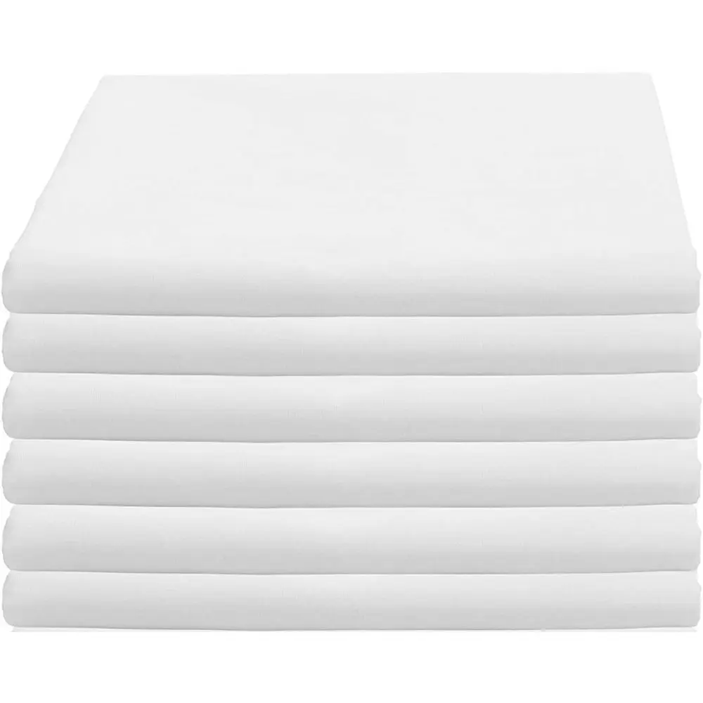 EOM Hotel Sheets - T180 Thread Count Cotton/Polyester lat Sheet - White Bed Sheets Great or Hotel, Hospital, and Home - hine Was