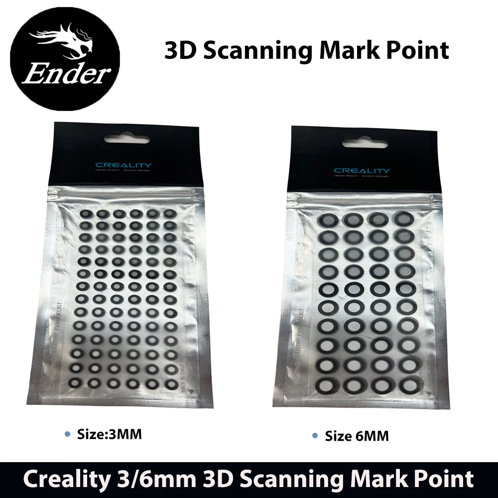 

Creality 3/6mm 3D Scanning Mark Point Reflective Marker for Creality Otter /CR-Scan Raptor / Ferret Pro 3D Scanner Tracking Dot