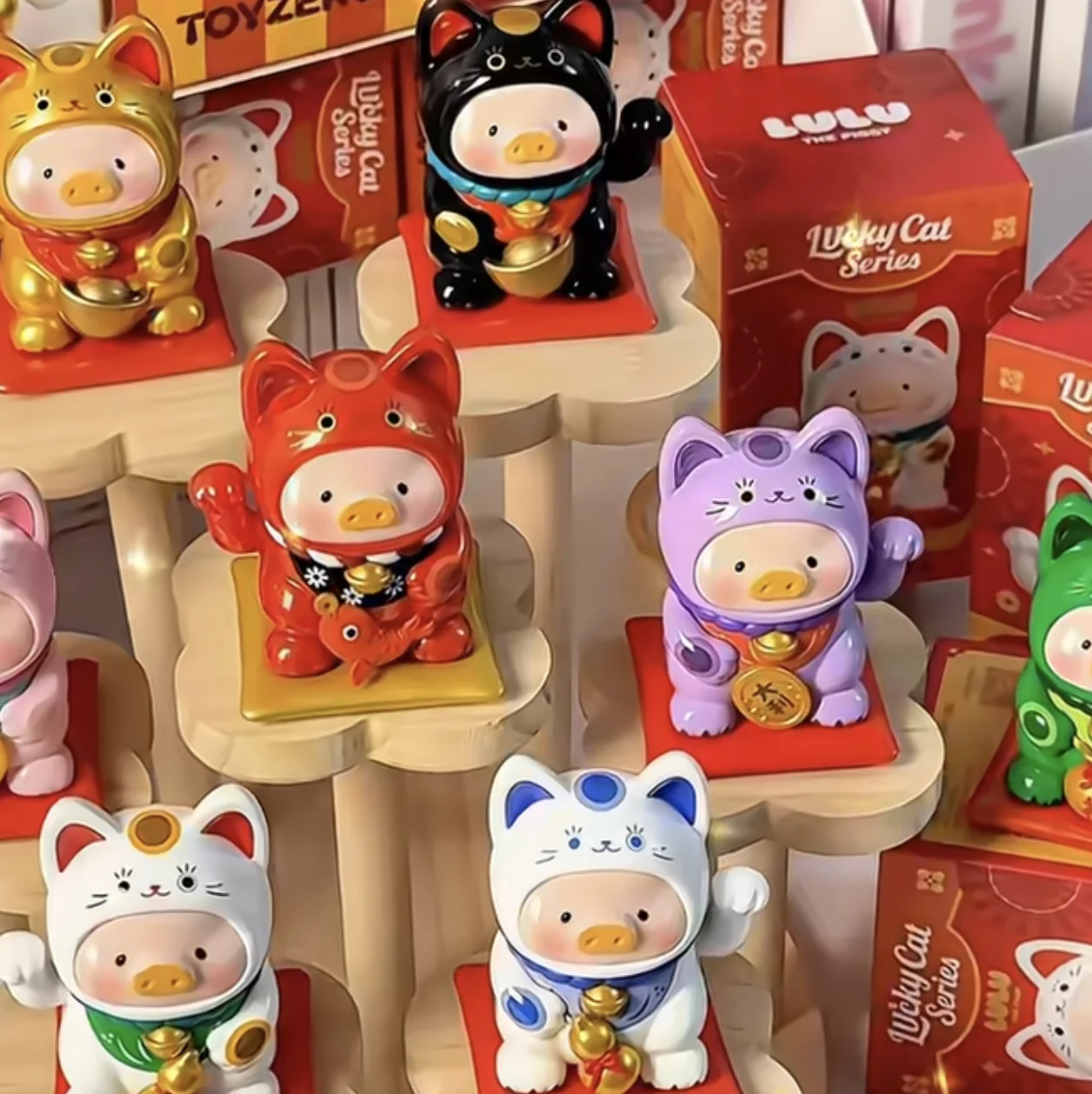 

Новая Оригинальная Серия Lulu The Piggy Lucky Cat: Загадочная Коробка, Модный Настольный Декор, Новогодний Подарок, Аниме-Фигурки, Кавайная Модель-Кукла