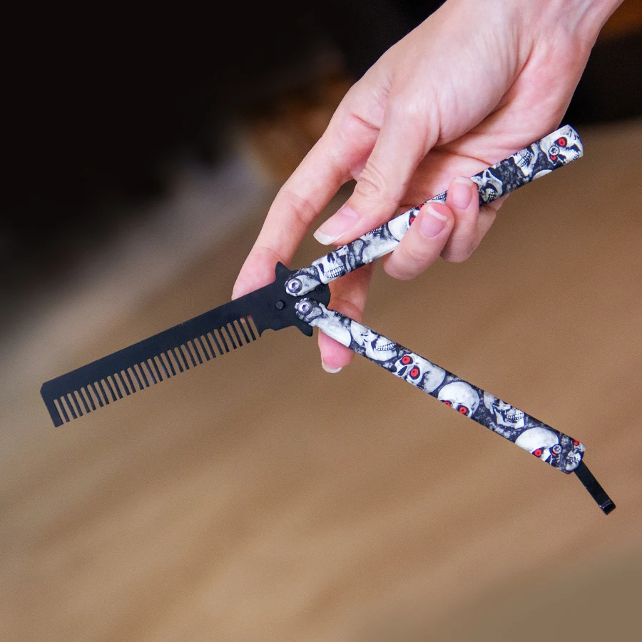 Comb butterfly knife toys, outdoor multi-functional defense tools, gifts to boyfriend husband, CS GO Cosplay sword props