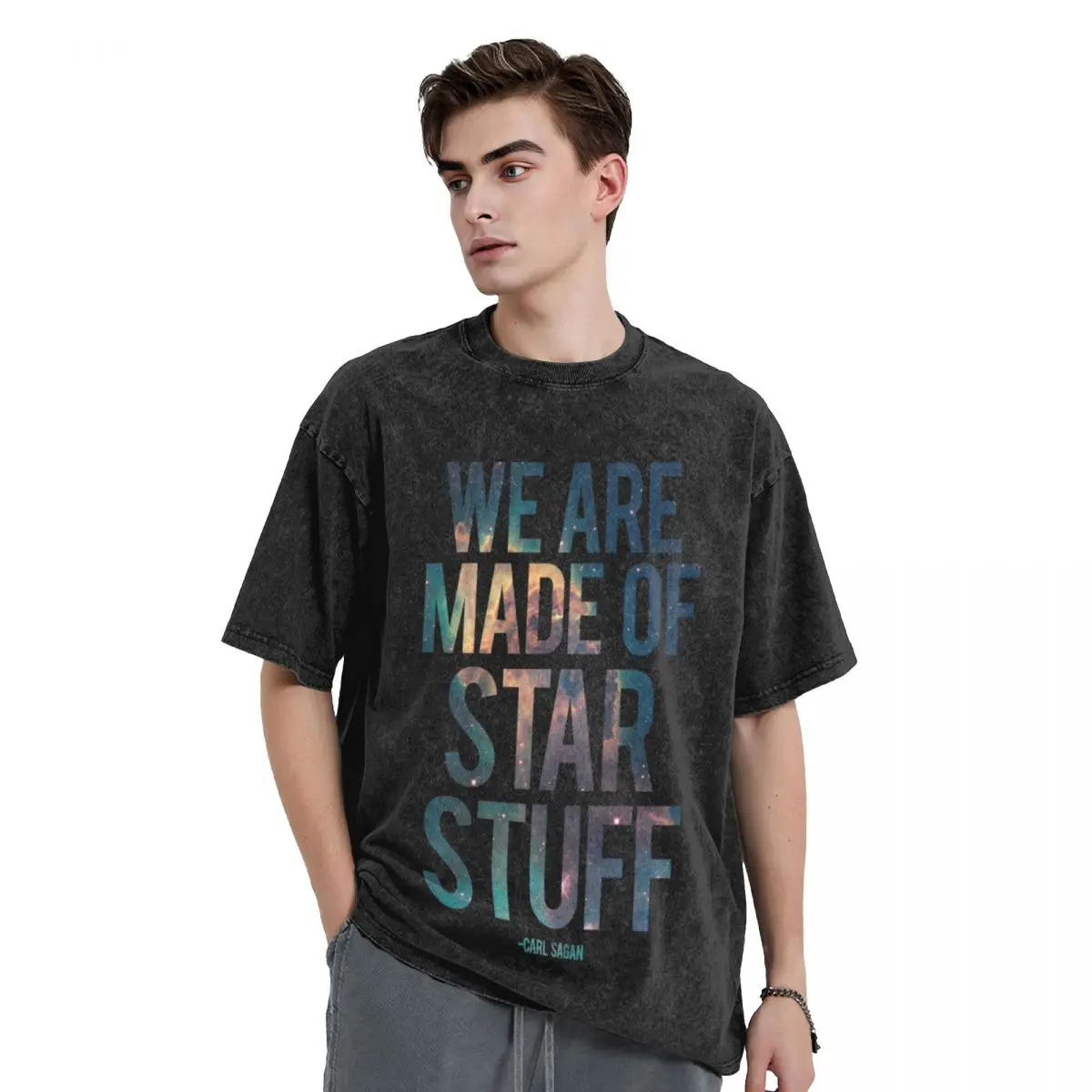 We Are Made of Star Stuff - Carl Sagan Quote T-Shirt plus sizes for a boy anime tshirt clothes for men