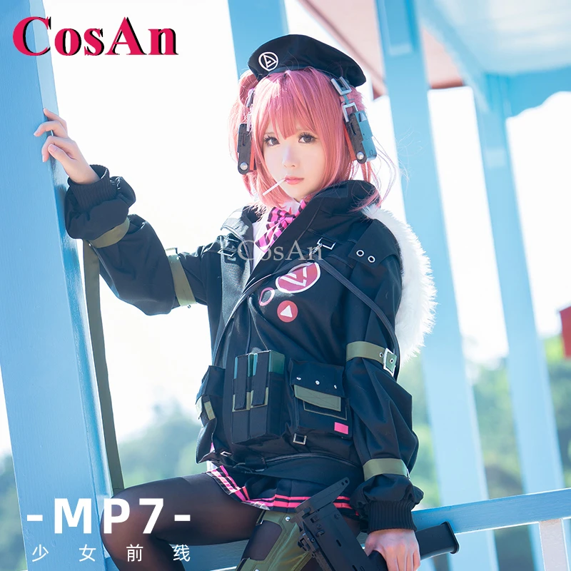 CosAn Hot Anime Game Girls Frontline MP7 Cosplay Costumes Fashion Combat Uniform Women Halloween Party Role Play Clothing S-XXL