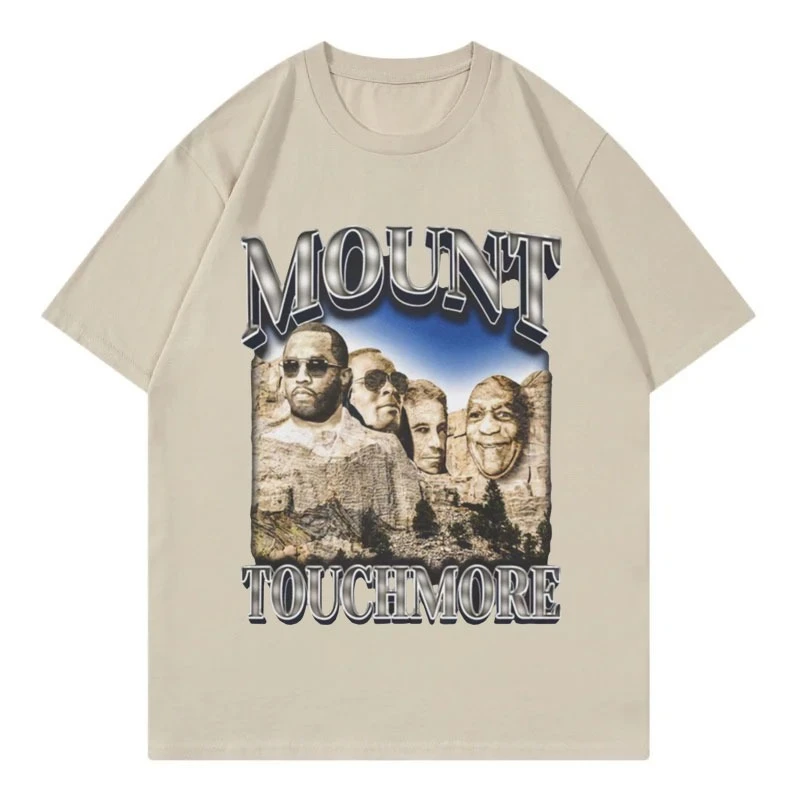 New 2026 Funny P Diddy Mount Touchmore T Shirt Hip Hop Vintage Clothing Short Sleeve T-shirt Men's Fashion Streetwear T-shirts