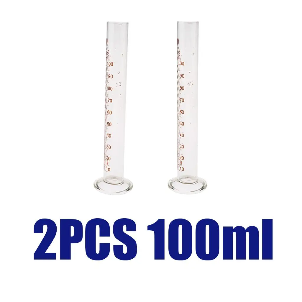 Borosilicate Glass Measuring Cylinder Large Scale Liquid Tube with Spout for Chemistry Experiment and Homebrew