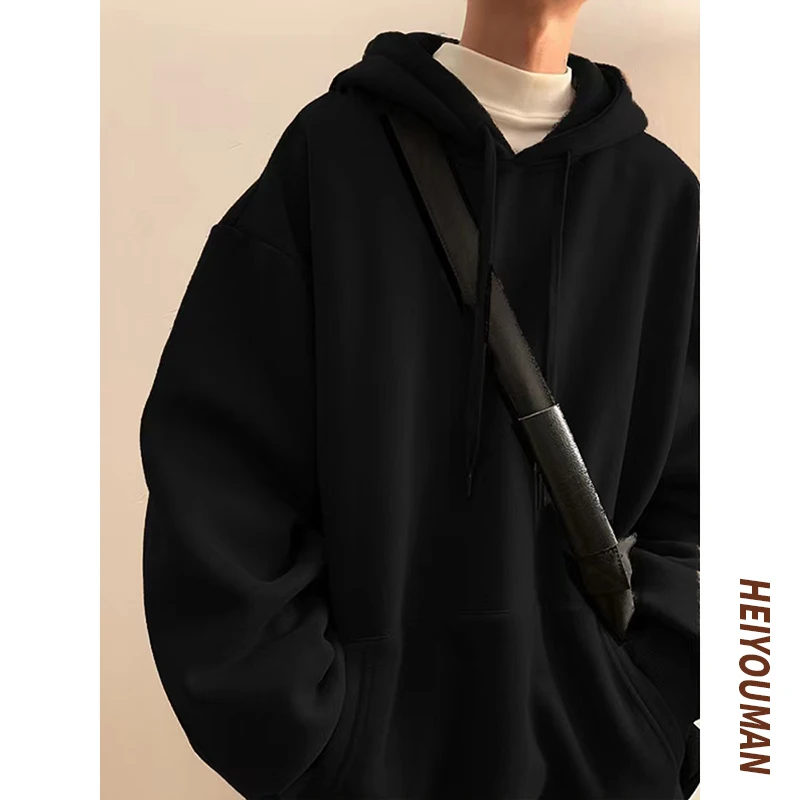 

Hoodie Sweatirt Men's Spring Autumn Casual Streetwear Retro Color Top Large Size Boys Clothes Comfortable Loose Fit