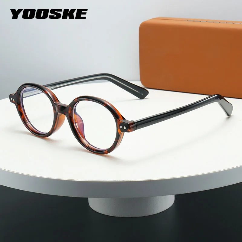 Hong Kong Style Vintage Oval Glasses Frames Literary Myopia Optical Glasses Frames Women's Small Frame Anti-Blue Light Glasses