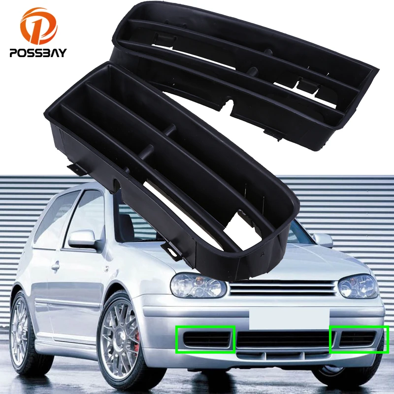 Car Fog Lights Grills Cover Front Bumper Lower Racing Grille for VW Golf MK4 GTI Variant 4Motion 1998-2006 Auto Exterior Parts