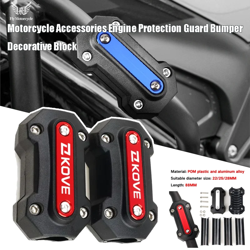 

Motorcycle Accessories For KOVE 800X Pro/Rally 525X 500X 400X 800 525 500 400 X Engine Crash bar Bumper Trim Protection Block