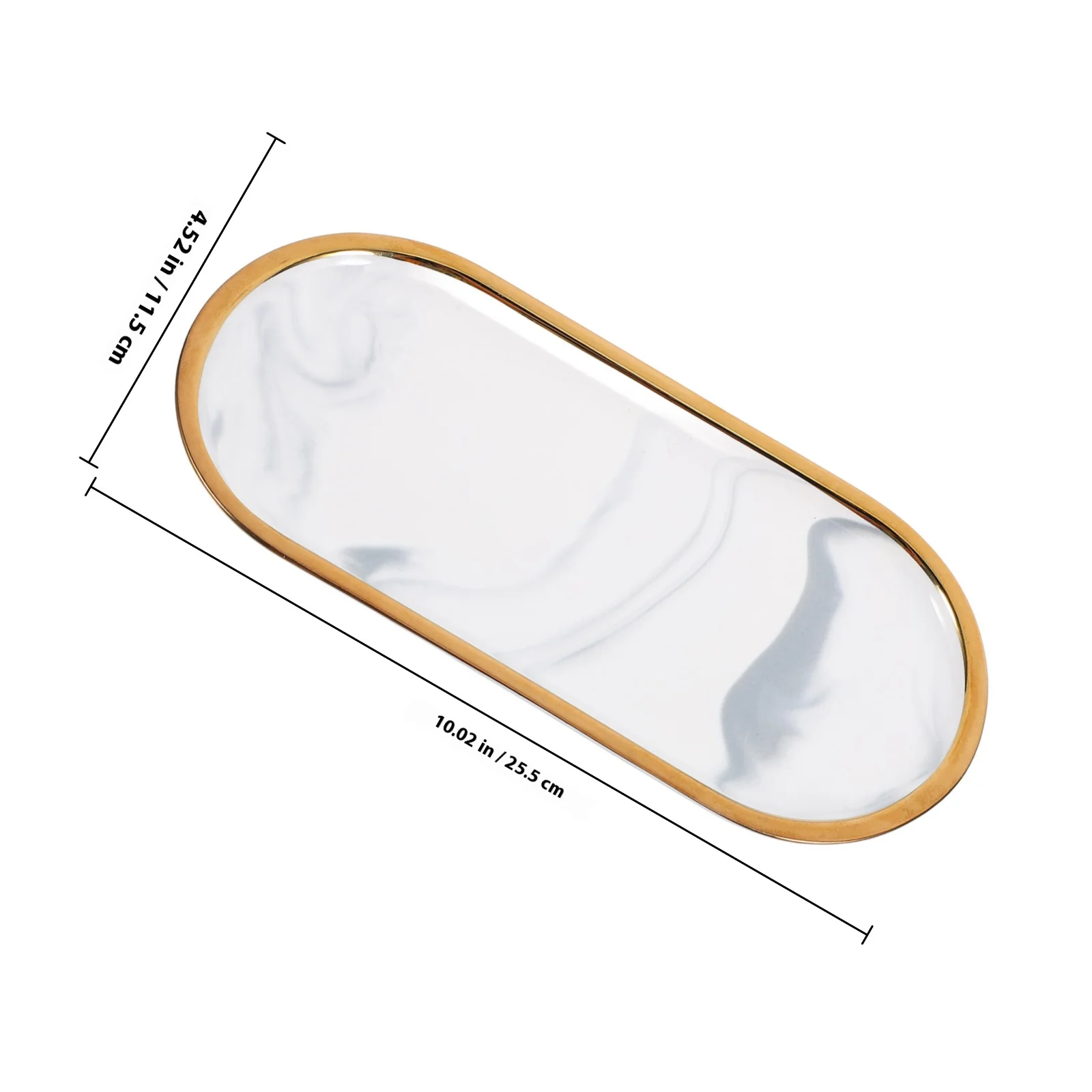 Marble Pattern Ceramic Bathroom Organizer Tray Vanity Counter Tray Holder Jewelry Dish Towel Perfume Marble Cake Plate