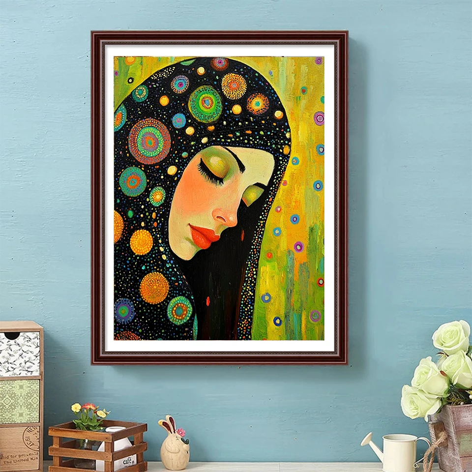 DIY Full Diamond Painting Hood Girl Home Decor Art Craft Rhinestones Cross Stitch Kit Diamond Embroidery