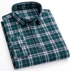 New in shirt over size long-sleeve shirts for men 100%cotton sanding slim fit formal plain shirt plaid elegants designer clothes