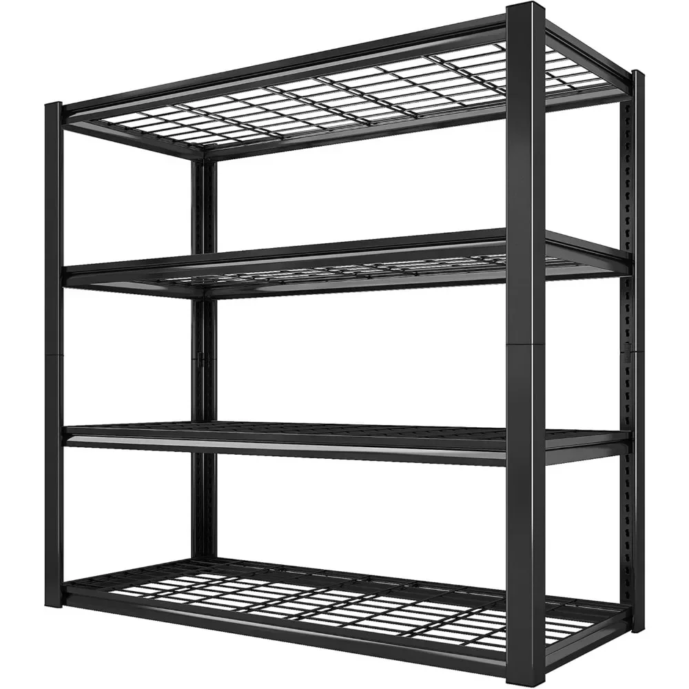 

Shelving Load 2200LBS Wide Storage Shelves Heavy Duty 4-tire Garage Storage Adjustable Metal Shelving Unit Utility Shelf Rack