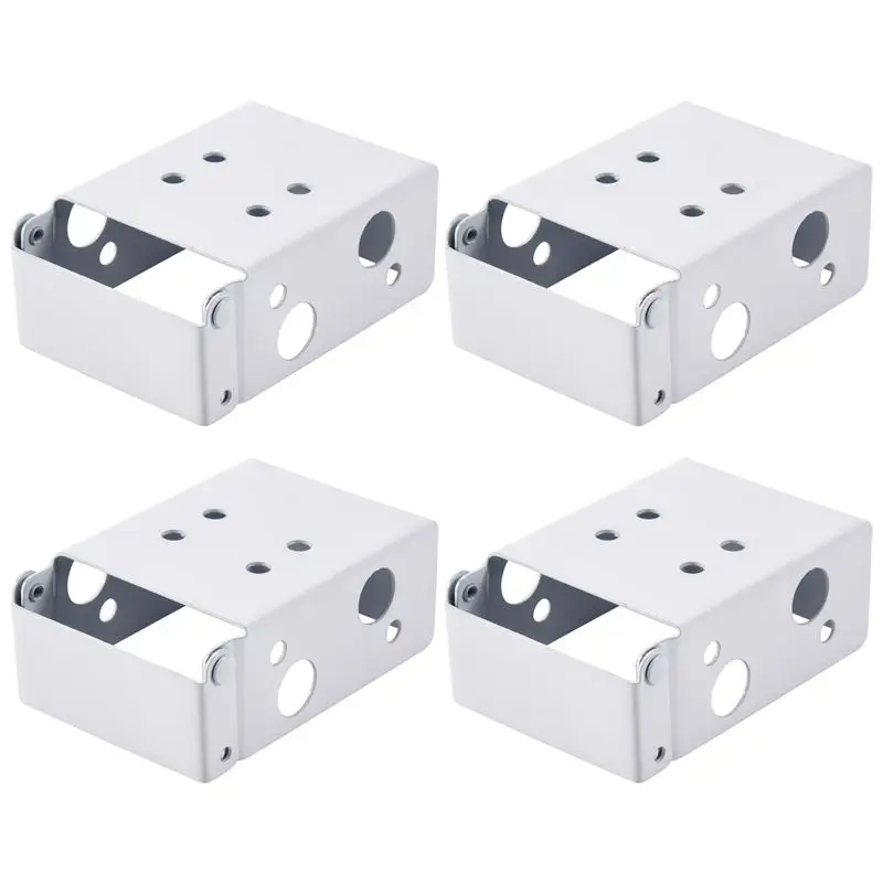 B69C 4 Pieces Blind Brackets 2 Inch Low Profile Box Mounting Bracket For Headrail (White)