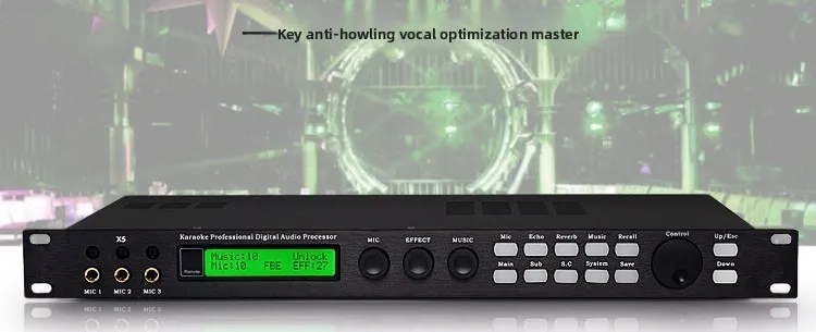 X5/KTV Reverb Anti-Howl Front-Stage Microphone Effect Microphone/Digital Audio Processor