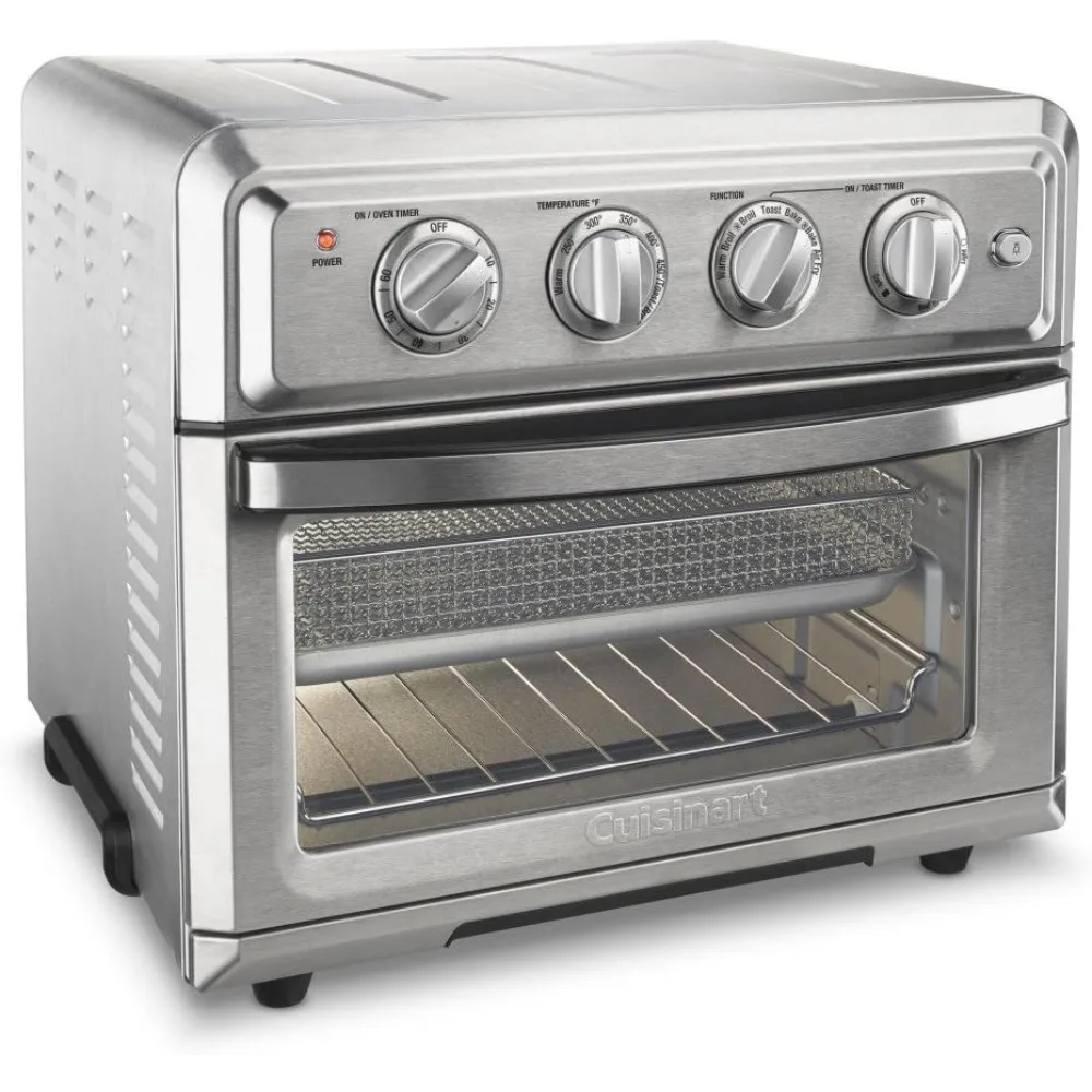 Lucht Friteuse + Convectie Broodrooster Oven , 7-1 Oven Met Bak, Grill, Gril & Warme Opties, Roestvrij Staal, TOA-60