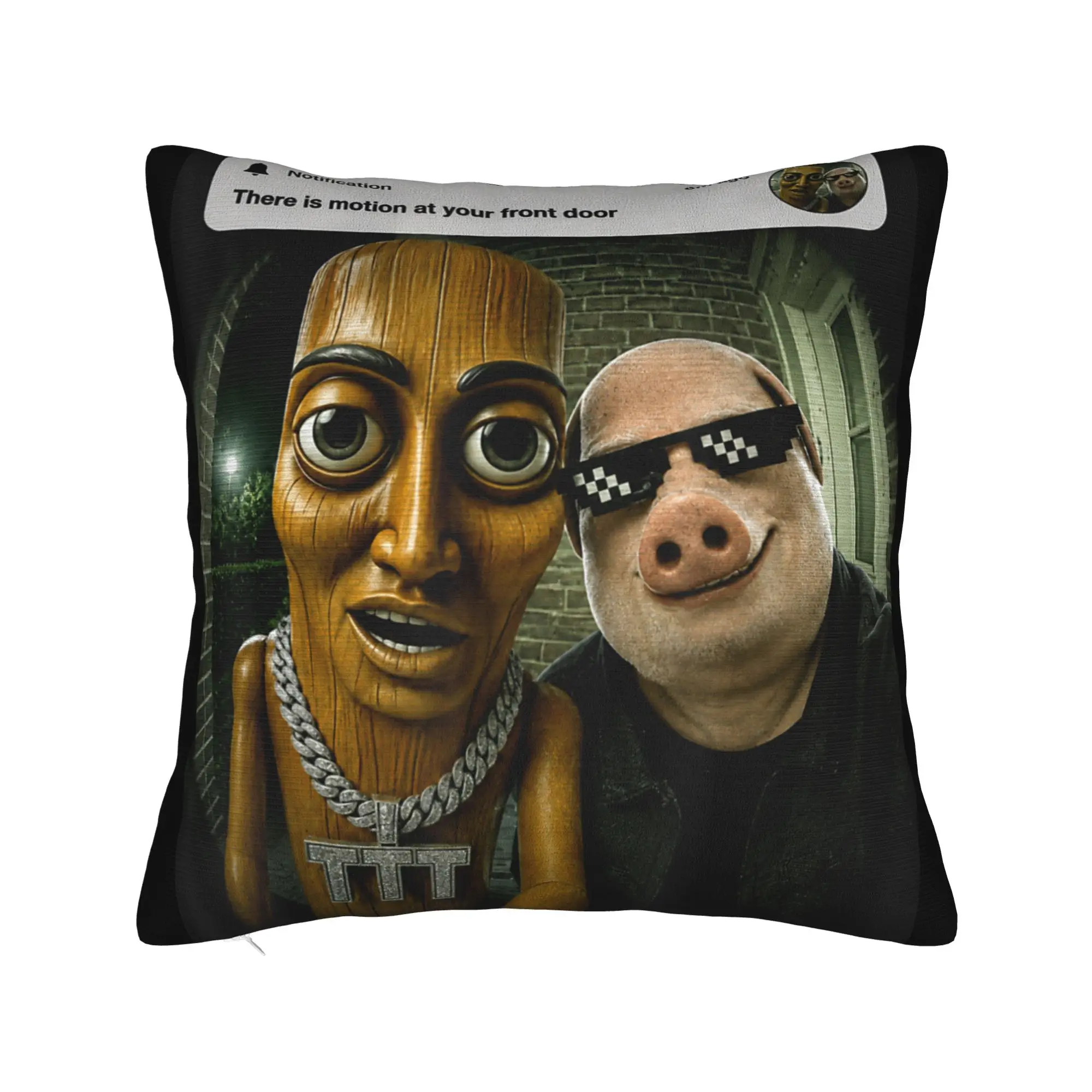 John Pork Triple T There is Motion Pillowcases  Retro Trendy Pillow Case For Wedding Party Home Decor Custom Pillow Cover