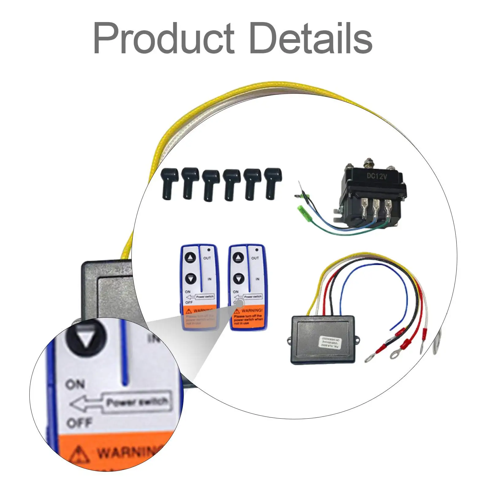 12 فولت 250A ATV ونش الملف اللولبي التتابع المقاولين مجموعة 164 قدم أجزاء إصلاح المدى عن بعد