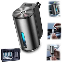 Car Aroma Diffuser Long Lasting Car Air Vent Outlet Odor Air Freshener 3 Modes Adjustable Perfume Spray Diffuser Rechargeable