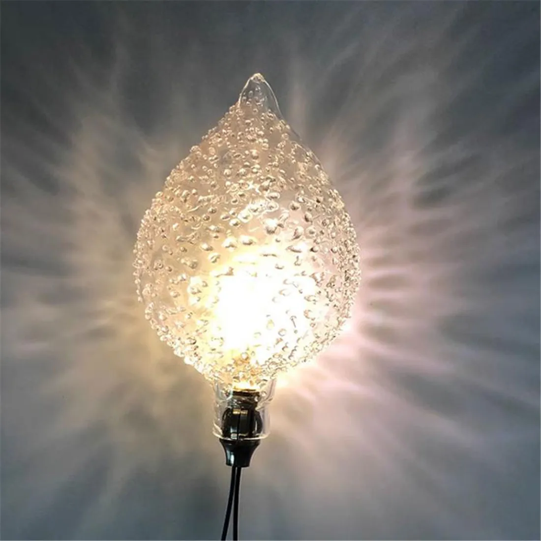 G4 paralumi in vetro trasparente con semina paralume di ricambio copertura a forma di cuore di pesca G4 lampadario molecolare paralume decorativo