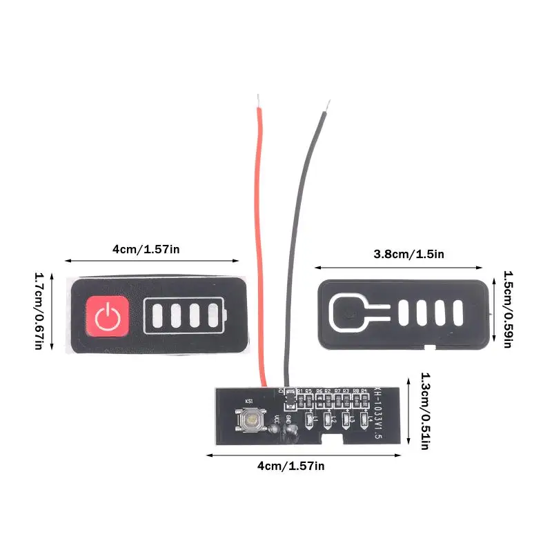 5S Lithium Battery Display 21V Electric Drill Screwdriver Battery Capacity Indicator Display 18650 Batteries