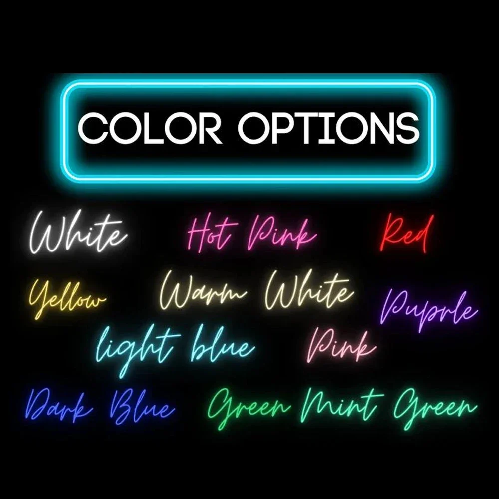 Imagem -05 - Neon Sign Light para Home Wall Decor Custom Neon Lights Lamp do us Party Casamento Noivado Sinais Led Evento Bem-vindo