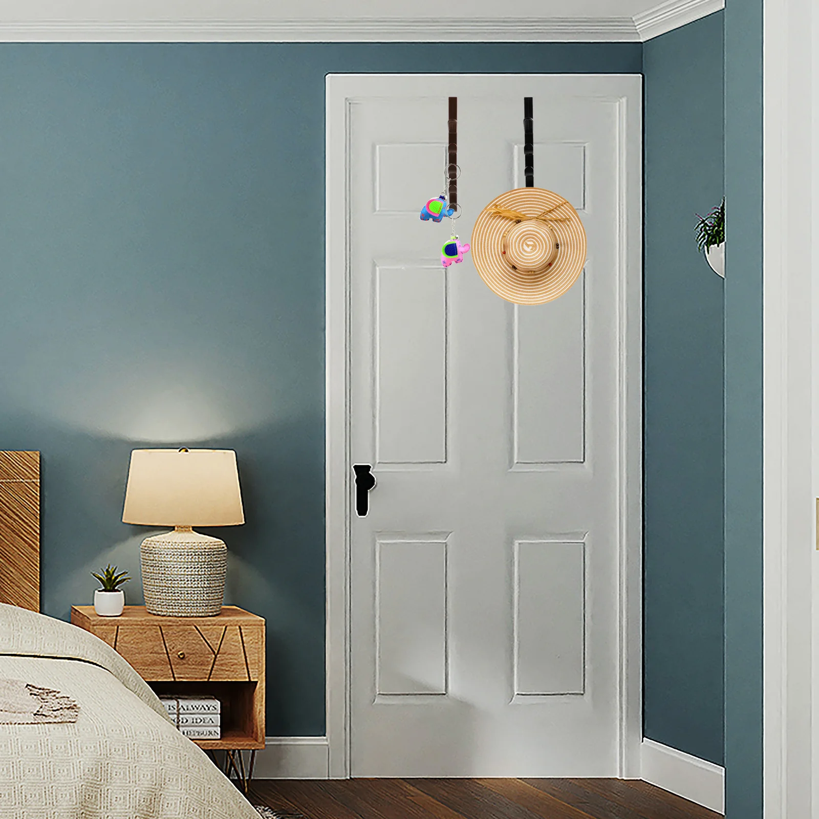 

Door Clothes Hanger Five-section Hook Hooks for Hanging Coats Sticky Multifunctional