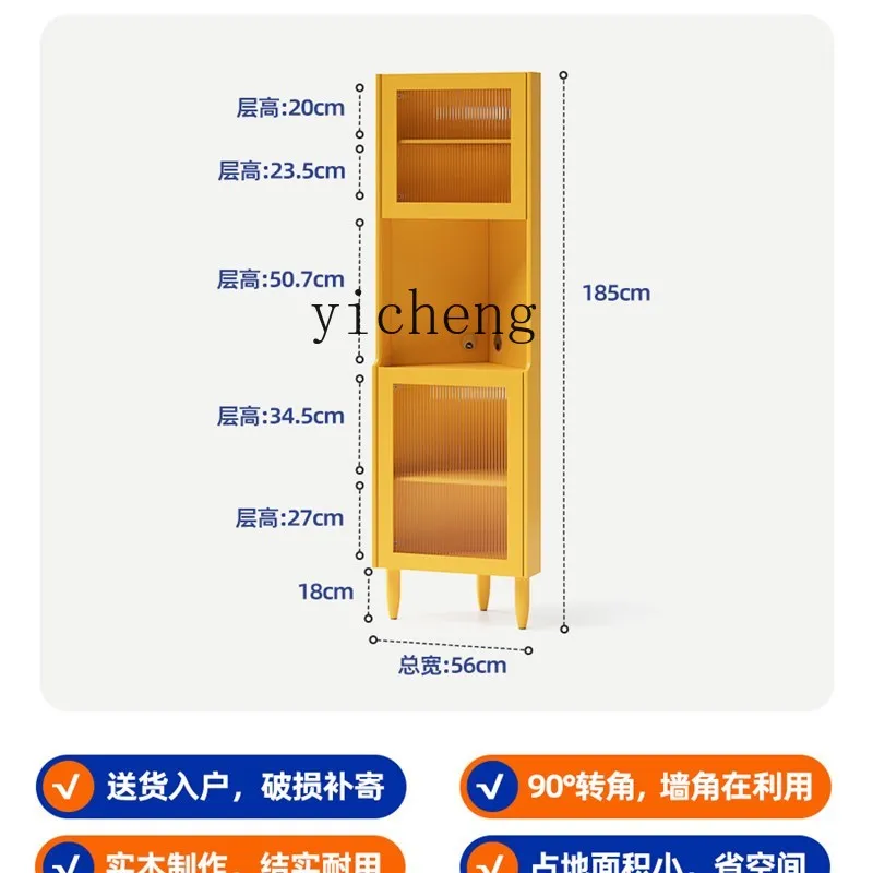 

X6-1 corner cabinet solid wood storage against the wall corner triangular corner side cabinet