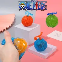 Anime One Piece Decompression Toys Luffy Gk Demon Rubber Devil Fruit Model Doll Squeeze Bubble Cube Antistress Kids Gifts