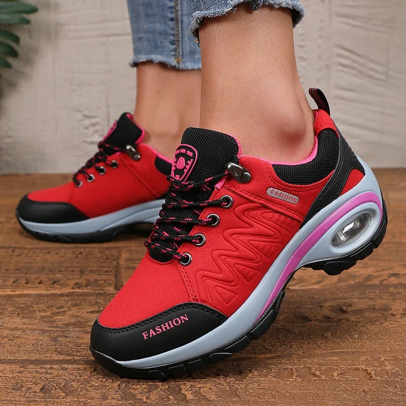 Women's Sports Shoes - Lightweight Comfortable Stylish High-quality Design 2025 Thick Sole  Cushion Walking and Jogging Shoes