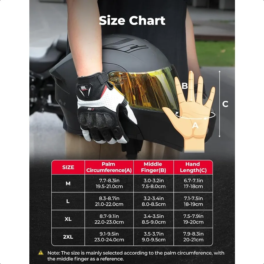 قفازات جلد الغنم للدراجات النارية للرجال قفازات واقية للدراجات النارية للدراجات النارية موتوكروس الترابية دراجة دراجة سباق ATV U #6