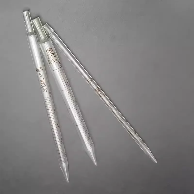 10pcs 1ml 2ml 3ml 5ml 10ml Glass dropper with scale line,Chemical laboratory glass pipette