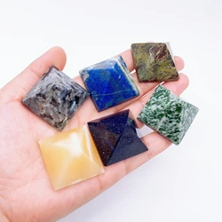 30MM occhio di tigre naturale lapislazzuli pietra Fluorite ossidiana piramide cristallo Chakra Point Tower Witch Energy Healing Home Garden Decor