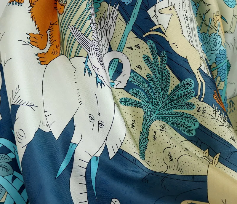 

Mulberry Silk Scarf Luxury Designer Hand rolled Edge Shawls Big Bandanas Clothing Hair Accessories Neck Foulard Christmas Gift