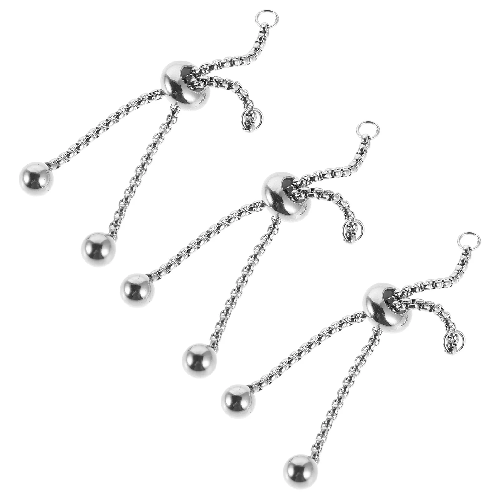 

3Pcs Adjustable Stainless Steel Bracelet Extender Chain Luxury Finish Durable DIY Jewelry Component Multipurpose Use