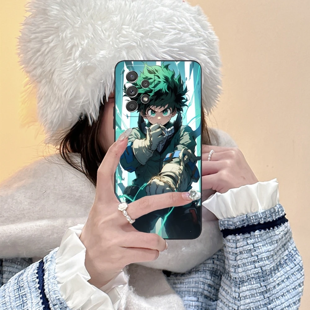 Hero Midoriya Izuku Cell Phone Case for Samsung Galaxy A91 73 71 70 54 53 52 34 24 23 21 S 5G Black Soft Phone Cover Shell